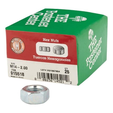 Homecare Products 915518 M14-2 Hex Steel Nut, 25PK HO3304689